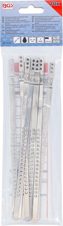 Produktbild BGS Achsmanschetten-Schellen-Satz | Edelstahl | rostfrei | 7 mm | 20 - 50 mm | 10-tlg. (50 mm)