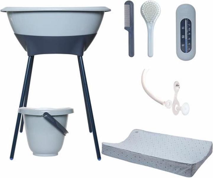 Actual product image Luma Bath set with changing cushion Iron Blue