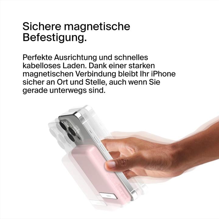 Produktbild Belkin Magnetische Powerbank, MagSafe kompatible, mit Standfunktion für iPhone (5000 mAh, 7.50 W, 7.50 Wh)