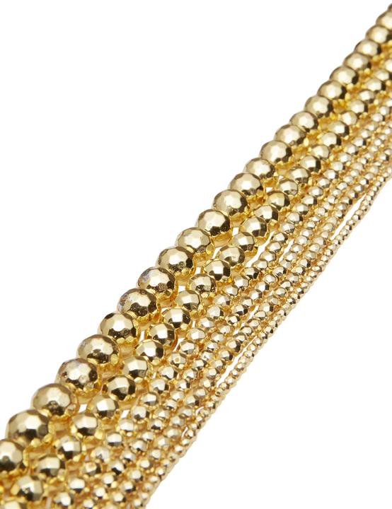 Actual product image Leyda Faceted Yellow Gold Hematite Strand