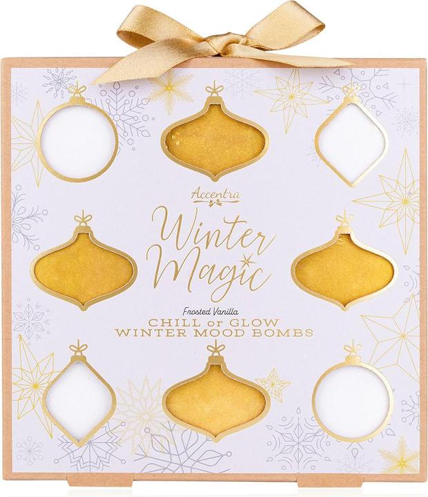 Accentra Badebombe WINTER MAGIC in Geschenkbox, Duft: Frosted Vanilla (Badekugeln)