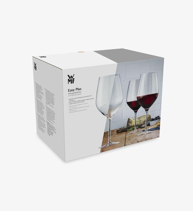 Productafbeelding WMF Bourgondische wijnglazen set 6tlg 700ml, kristalglas Easy Plus transparant (70 cl, 6 Bril, Rode wijnglazen)