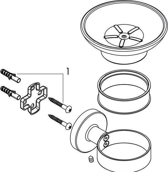 Productafbeelding hansgrohe HG zeepbakje LOGIS UNIVERSAL wandmontage chroom