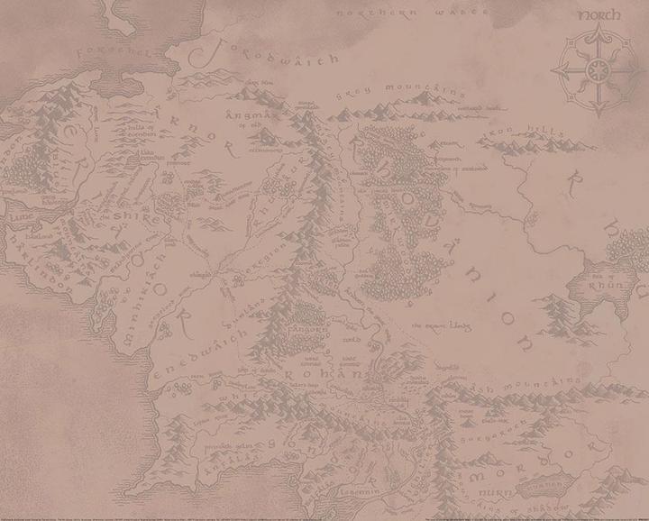 Immagine prodotto Lord of the rings Stampa su carta della Terra di Mezzo (50 x 40 cm)