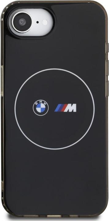 Actual product image BMW Case IML Metal White Circle MagSafe for iPhone 16e black (Apple iPhone 16e)