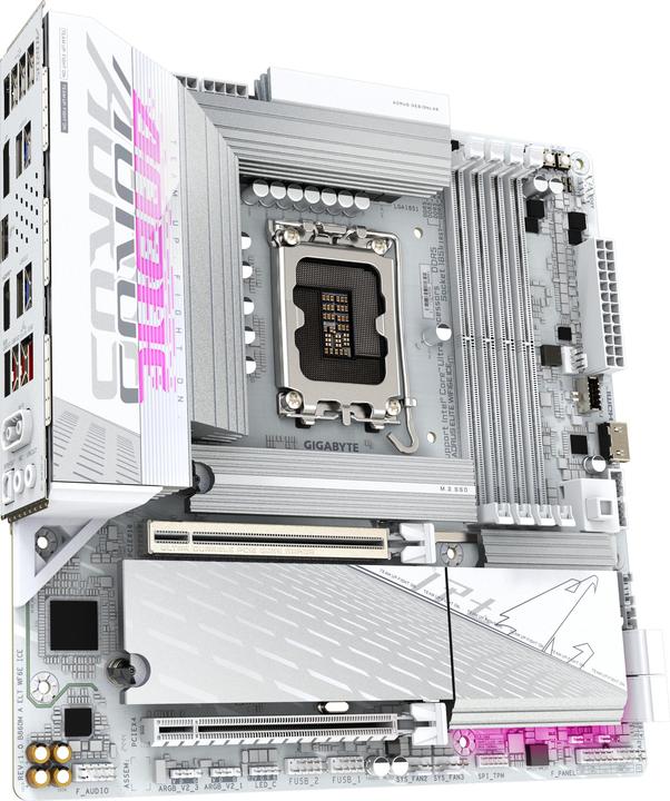 Productafbeelding Gigabyte B860M AORUS ELITE WIFI6E ICE (LGA 1851, Intel B860, mATX)