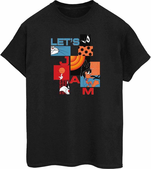 Actual product image Space Jam Womens/Ladies Jam Boxes Alt Cotton Boyfriend T-Shirt (5XL)