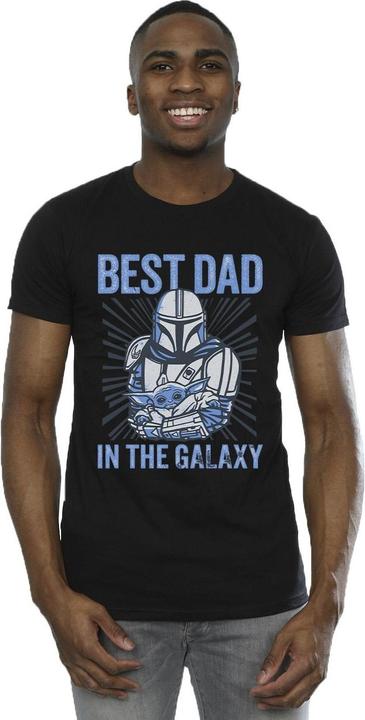 Immagine prodotto Star Wars Mandalorian Best Dad Galaxy Maglietta Uomo (4XL)