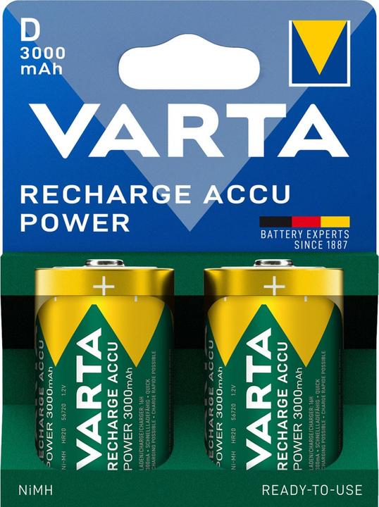 Varta Accu D Power 3000mAh 2er Bli (2 Stk., D, 3000 mAh)