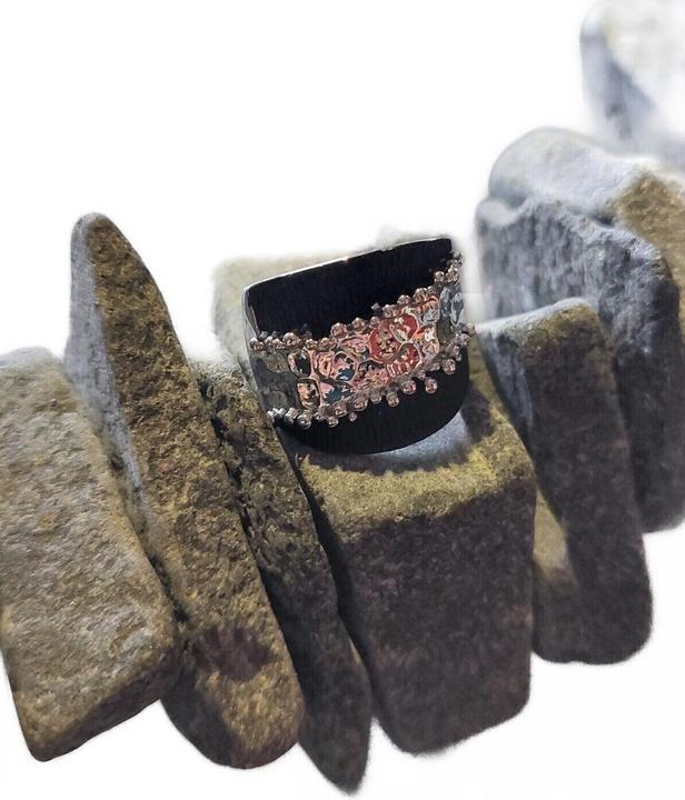 Produktbild Signé Signè Ring Damenring elastisch silberfarben rhodiniert One Size Schwarz No.17 (18, 19, 20, 21)