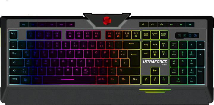 Produktbild Ultraforce T5 Gaming Keyboard LED beleuchtete Tasten Anti-Ghosting USB schwarz (DE, Kabelgebunden)