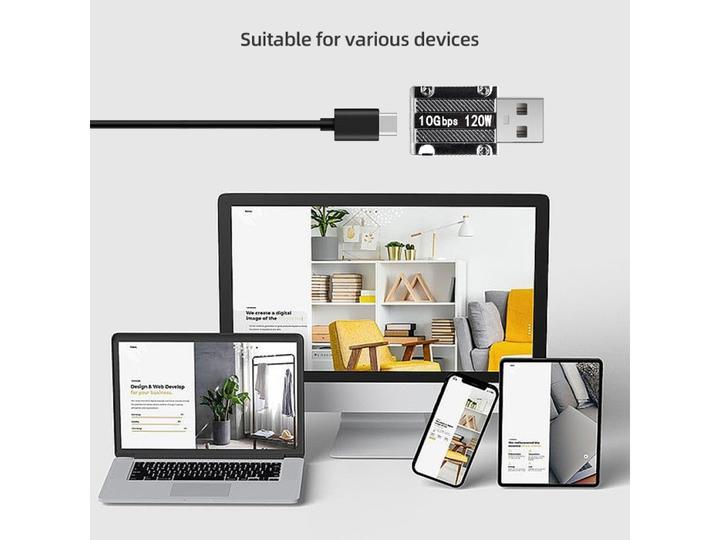 Produktbild PowerGuard USB 3.0 auf USB-C Adapter 10 Gbit/s 120W (USB 3.1)