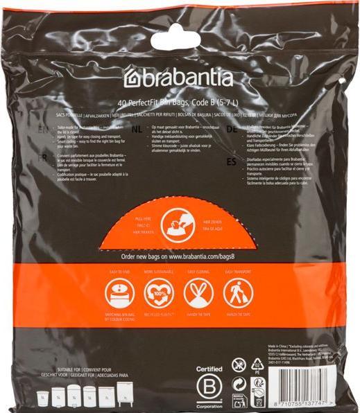 Actual product image Brabantia PerfectFit Bags (40 x, 5 l)