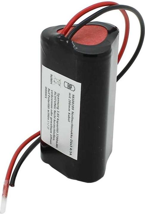 Actual product image AccuCell Emergency lighting battery NiMH 3.6V 3600mAh D1x3 4/3A (3600 mAh, Chargers without battery)