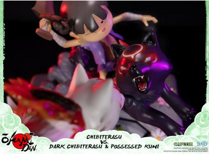 Produktbild First 4 Figures Okamiden statuette Chibiterasu vs. Dark Chibiterasu & Possessed Kuni 33 cm