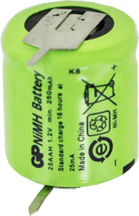 Actual product image GP Batteries Rechargeable battery Sanyo N-110AA, 1/3 AA Mignon with 1-er print contacts (1 pcs., 1/3 AA, 110 mAh)