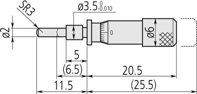 Produktbild Mitutoyo Einbaumikrometer (0.65 cm)