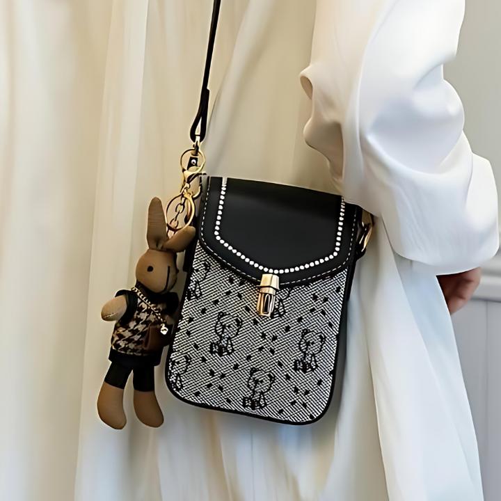 Produktbild Milkii Tasche mit Plüschtierchen, Schwarz