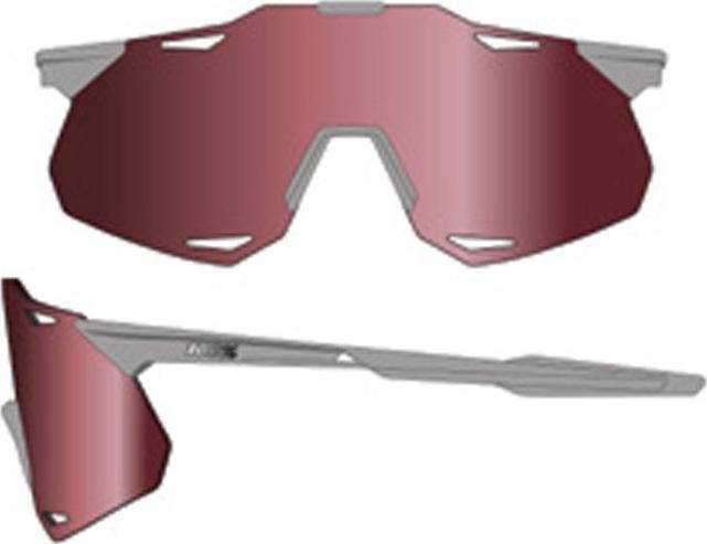 Produktbild 100% Brille Hypercraft XS Matte Stone Grey-HiPER C (Matte Stone Grey, HiPER Crimson Silver Mirror)