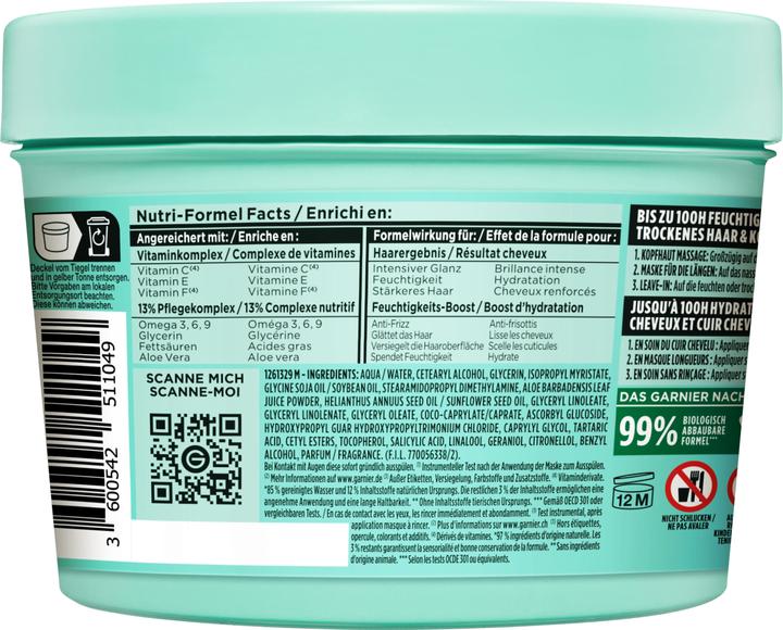 Nährwerte und Zutaten Garnier Fructis Hairfood (400 ml)