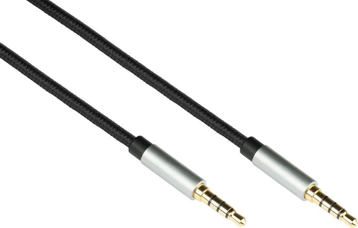 Produktbild Good Connections Audiokabel 4-pol. 3,5mm Klinke 1,5m schwarz (1.50 m, 3.5mm Klinke (AUX))