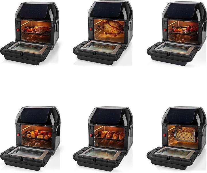 Actual product image Nedis Hot Air Fryer 12 l Timer: 60 min Digital Black (EU plug)
