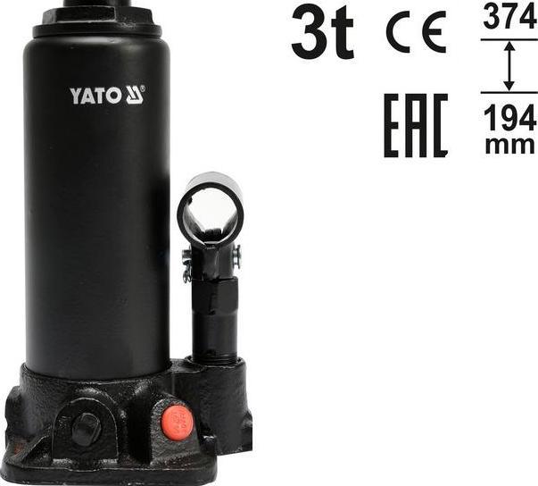 Actual product image Yato Hydraulic Bottle Jack 3t