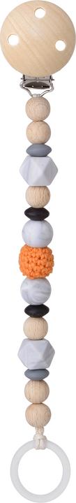 Produktbild Kikadu Schnullerkette grau/orange (1 x)