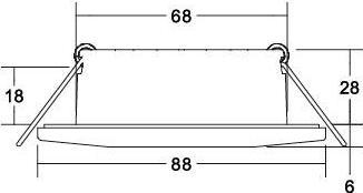 Immagine prodotto Brumberg Faretto da incasso SCELTA IP44 39253153 4,5W 510lm 27/3/4K dim DA68mm nickelmat (510 lm)