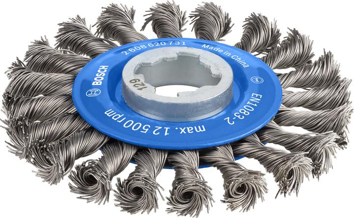 Immagine prodotto Bosch Professional Zubehör PRO Spazzola a disco X-Lock pesante in metallo, 115 x 0,5 mm, filettatura (0,50 mm)
