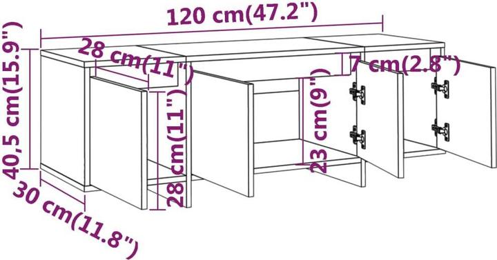Produktbild VidaXL Walter (120 x 30 x 40.5 cm)