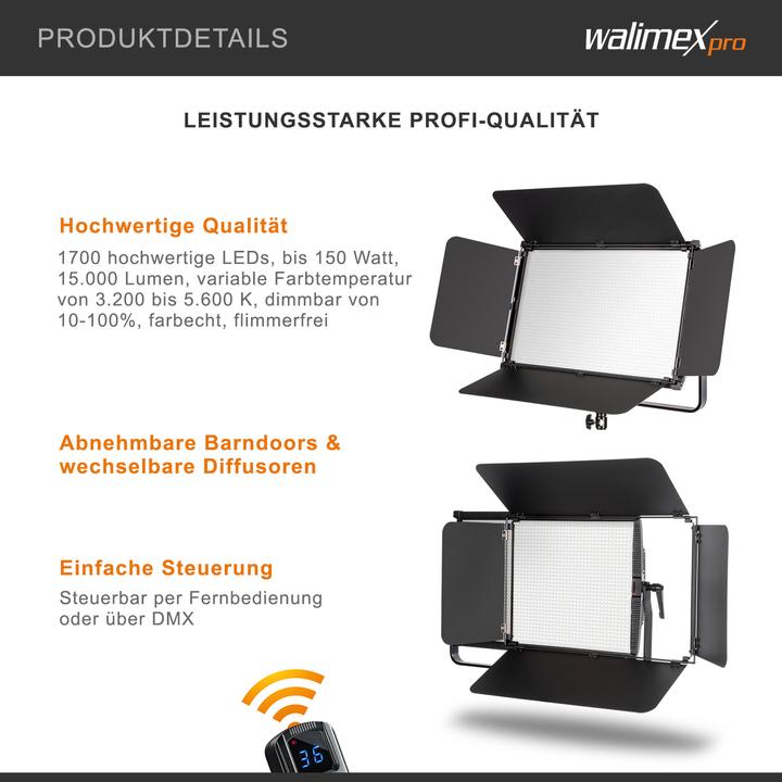 Actual product image Walimex pro LED Niova 150-F Pro Bi Color (Surface luminaire)