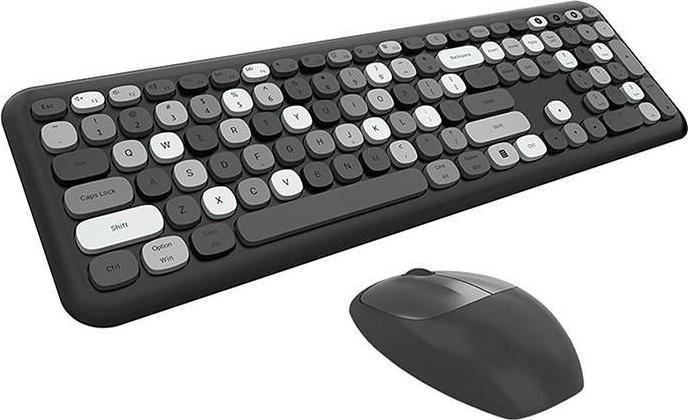 Actual product image Mofii Wireless keyboard + mouse set 666 2.4G (Black) (Eng. Int., Wireless)