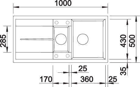 Actual product image Blanco Metra 6 S (Fitted sink, 100 cm, 50 cm)