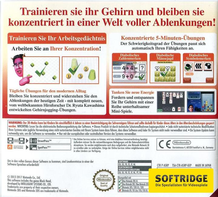 Produktbild Nintendo Dr. Kawashimas diabolisches Gehirn-Jogging (3DS, DE)