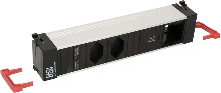 Produktbild Bachmann Einbausteckerleiste POWER FRAME 2x T13, 1x USB C, 1x Leer (2 x, Typ 13, 0.20 m)
