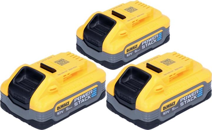 Actual product image DeWalt Battery Set DCBP 518 H3 3x Powerstack Battery 18 V 5.0 Ah / 5000 mAh XR Li-Ion - with (18 V)
