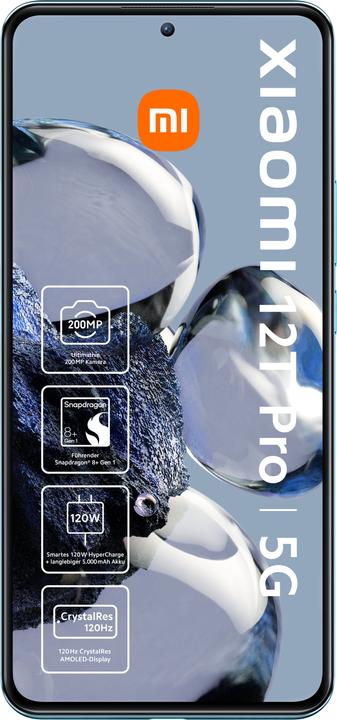 Produktbild Xiaomi 12T Pro (256 GB, Blau, 6.67", Dual SIM, 200 Mpx, 5G)