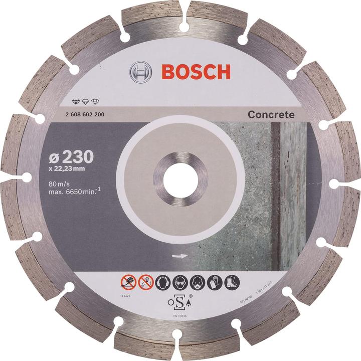 Bosch Professional Zubehör Diamond cutting disc Standard for Concrete, 230 x 22.23 x 2.3 x 10 mm, 1-pack