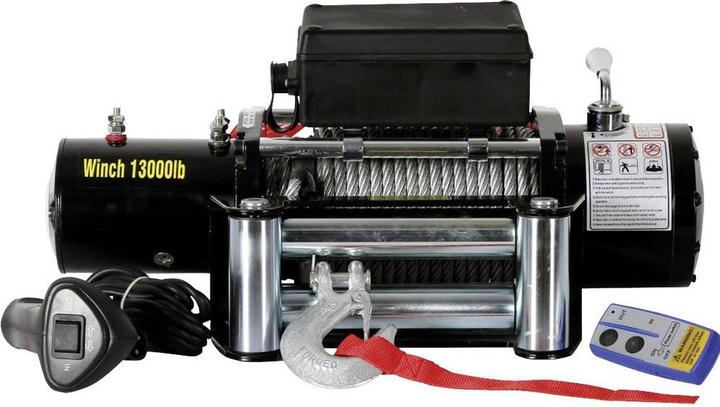 Produktbild Berger & Schröter Seilwinde 31807 Zugkraft (rollend)=11800kg Funk-Fernbedienung, inkl. Rollenfenste