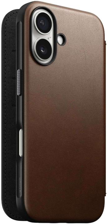 Actual product image Nomad Modern Leather Folio - Brown - iPhone 16 (Apple iPhone 16)