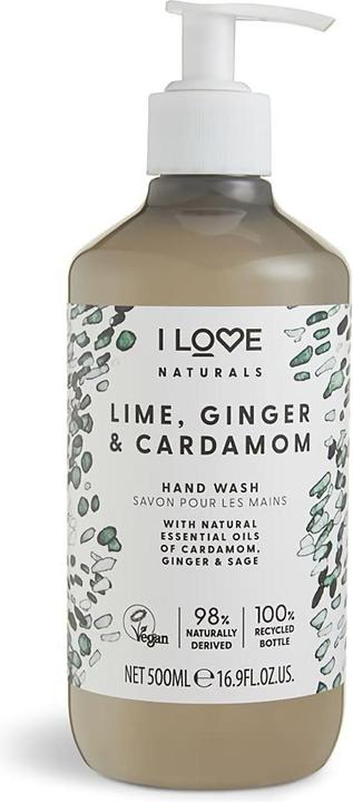 Moisturizing liquid hand soap Natura l s Lime, Ginger & Cardamon (Hand Wash) 500 ml (Flüssigseife, 500 ml)