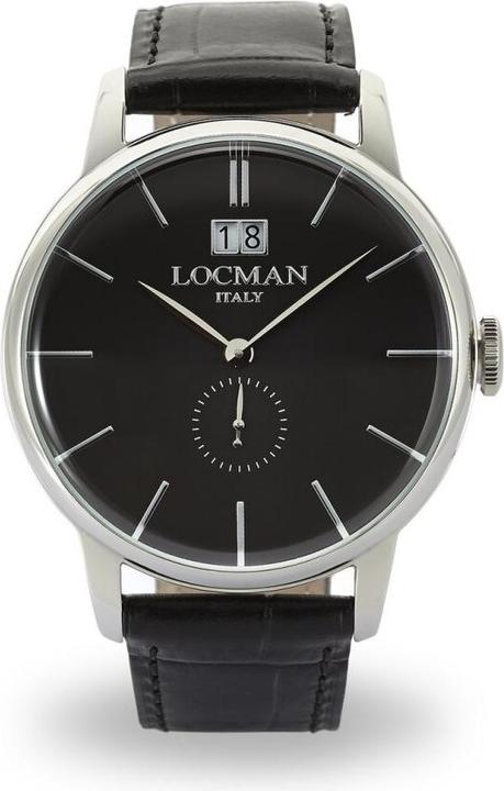 Produktbild Locman Italy Herrenuhr 1960 Big Date schwarz Ref. 0252 (Analoguhr, 41 mm)