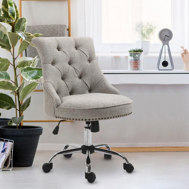 Immagine prodotto Homcom Polsterstuhl mit Chesterfield-Lehne