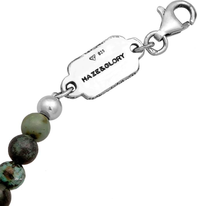 Produktbild Haze & Glory Armband Afrikanischer Türkis Ozean Perlen 925 Silber (21 cm, Edelstahl, 925er Sterling Silber, No Stein)