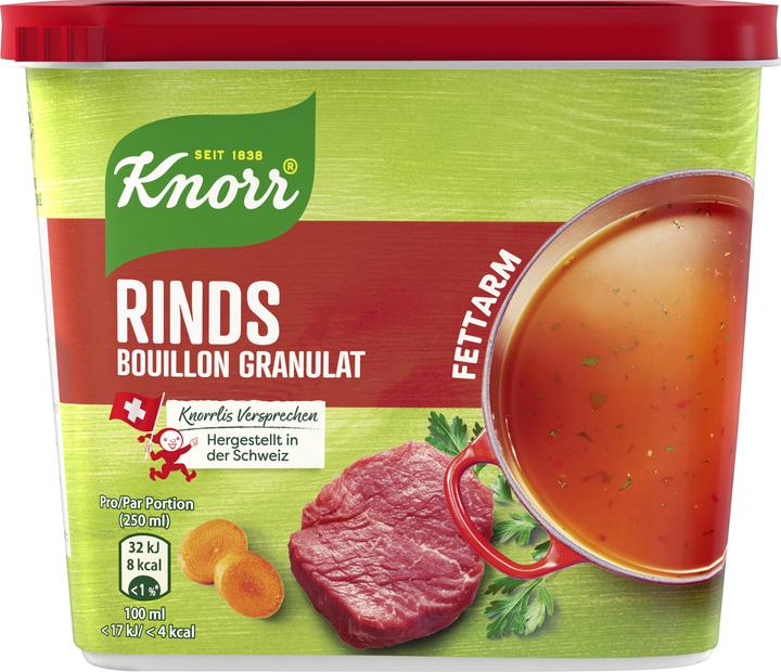 Immagine prodotto Knorr Granuli di brodo di manzo a basso contenuto di grassi, per condire con brodo senza grassi zuppe