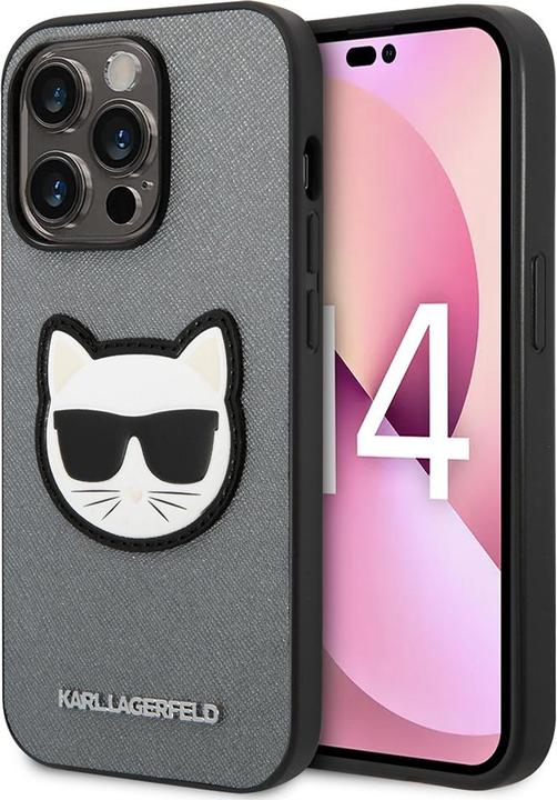 Produktbild Karl Lagerfeld Hard Cover Choupette Head Case Silver, for iPhone 14 Pro Max, KLHCP14XSAPCHG (Apple iPhone 14 Pro Max)