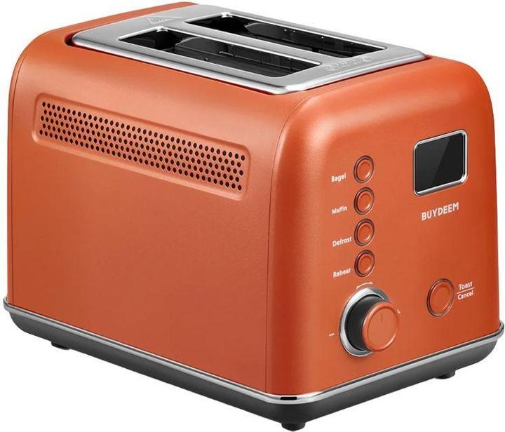 Buydeem Toster 2 Slice Automatic Metal Toaster, model DT730E, color Koi Red, EU (EU plug)