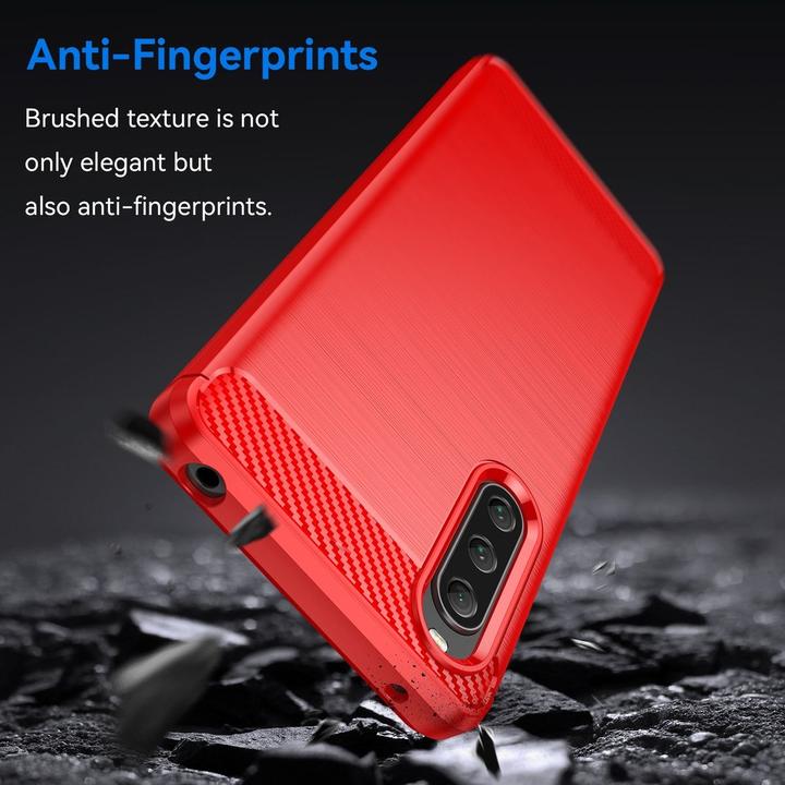 Produktbild König Design Hülle Handy Schutz für Sony Xperia 10 V Case Cover Etuis Bumper Carbon Schale (Sony Xperia 10 V)