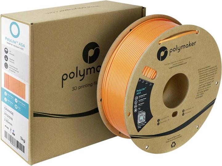 Image du produit Polymaker PF01016 Filament orange ASA résistant aux UV, aux intempéries et à la chaleur. (ASA, 2.85 mm, 1000 g, Orange)